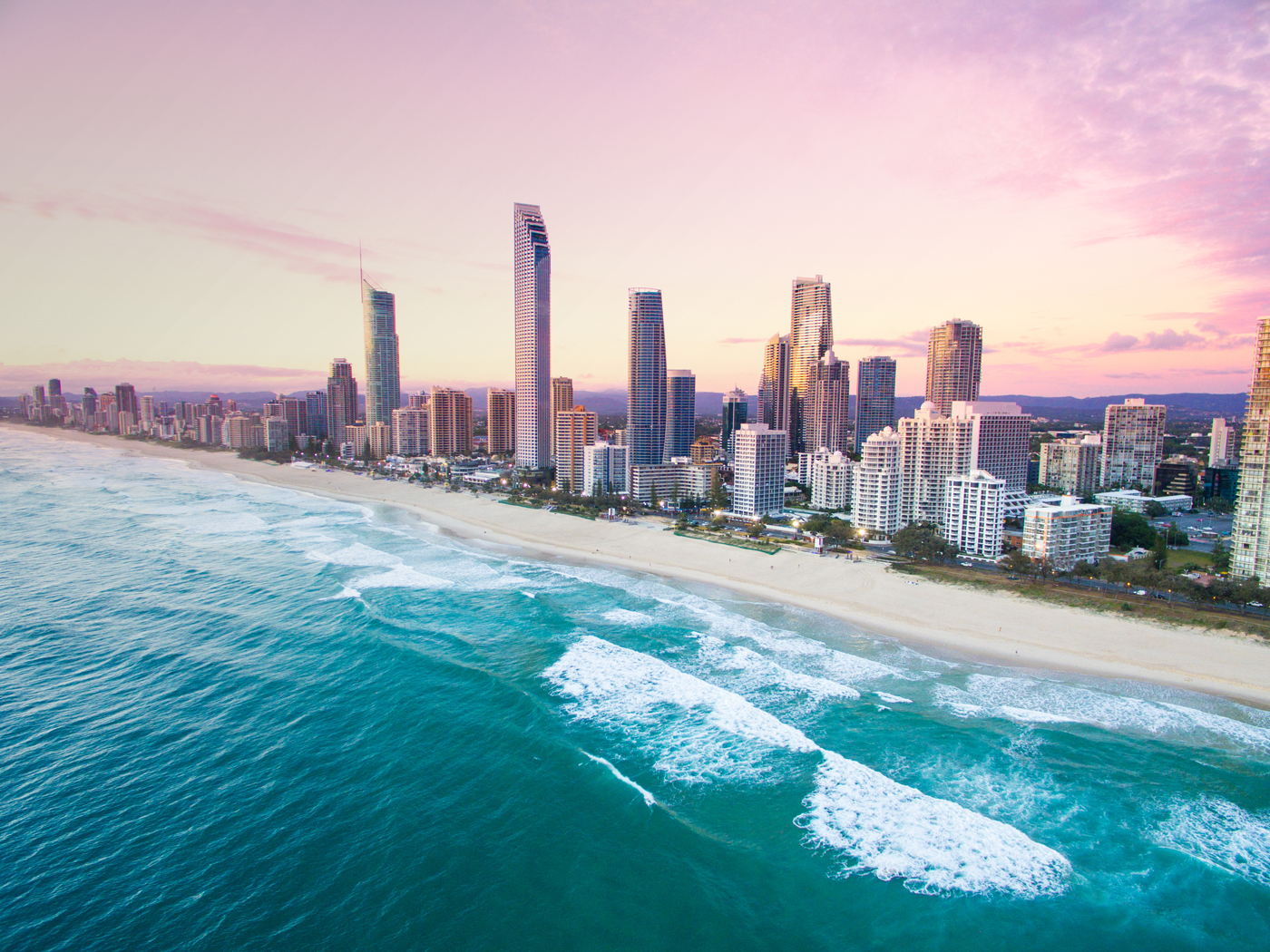 Aerial View of the Gold Coast coastline